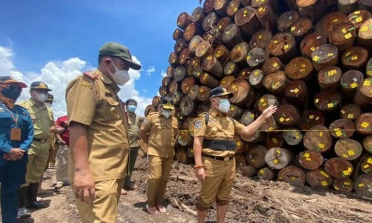 gubernur kalteng cek kayu log milik pt hpl