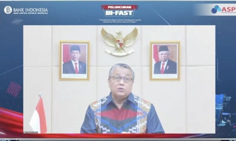 Gubernur Bank Indonesia Perry Warjiyo dalam Peluncuran BI-Fast