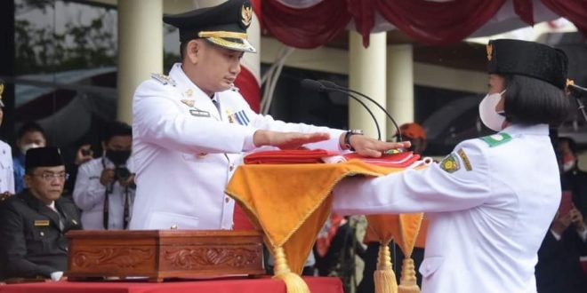 Diguyur Hujan Gerimis Upacara HUT RI di Palangka Raya Berjalan Sukses