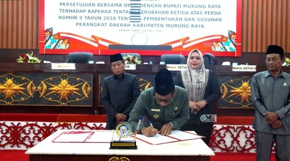 Dprd Dan Pemkab Murung Raya Setujui Perubahan Perda Susunan Perangkat Daerah