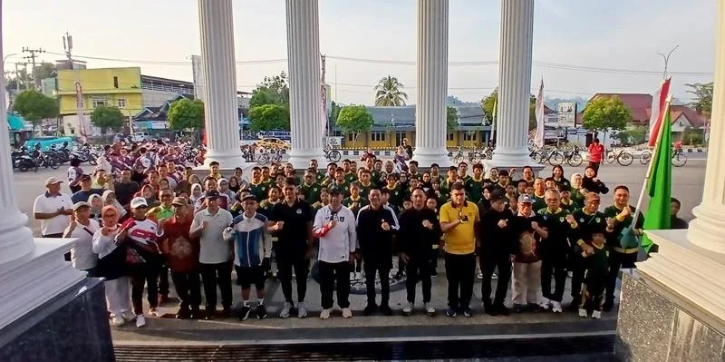Bupati Barito Utara Lepas Kontingen O2sn 2026, Pesan Junjung Sportivitas