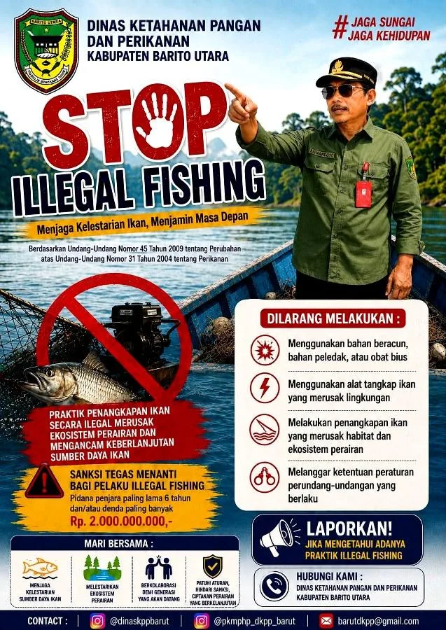 Dkpp Barito Utara Ajak Warga Hentikan Illegal Fishing Yang Rusak Ekosistem