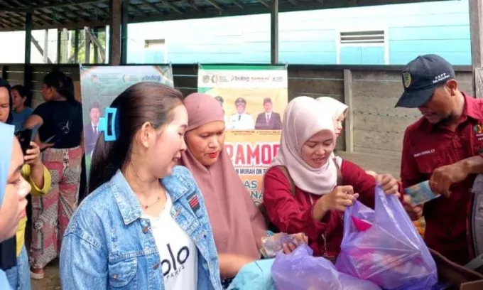 GPM JANGKAU HARAGANDANG, PEMKAB BARITO UTARA BAWA PANGAN MURAH KE PELOSOK