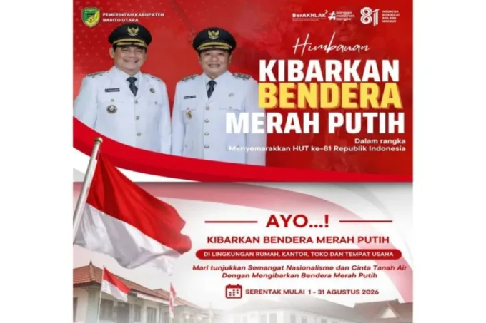 Pemkab Barito Utara Minta Warga Semarakkan Bulan Kemerdekaan Dengan Nuansa Merah Putih