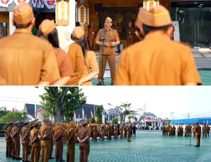 Pimpin Apel Pagi, Bupati Barito Utara Tekankan Disiplin Dan Percepatan Pembangunan